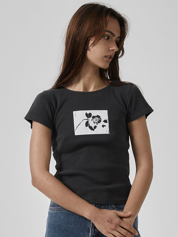 Paradox of Paradise Cap Sleeve Tee - Heritage Black