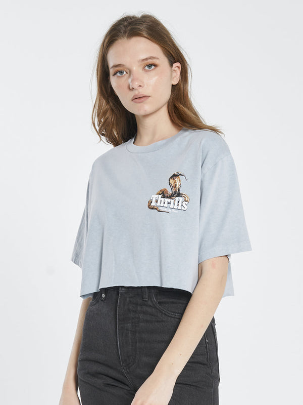 Death Coil Merch Fit Tee - Smoke Blue