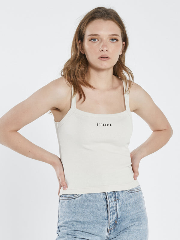 Minimal Thrills Rib Singlet - Heritage White